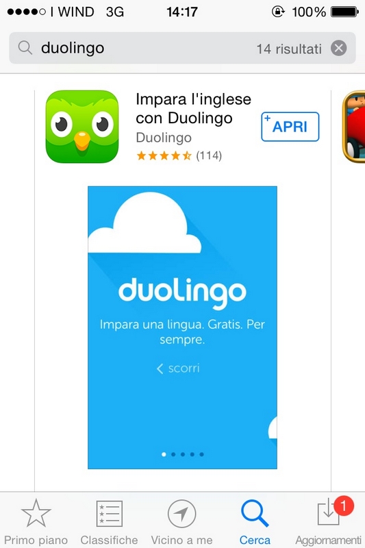 Duolingo, l’inglese facile.